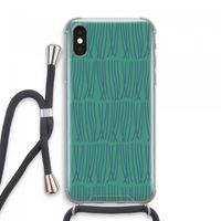 Swirls: iPhone XS Max Transparant Hoesje met koord