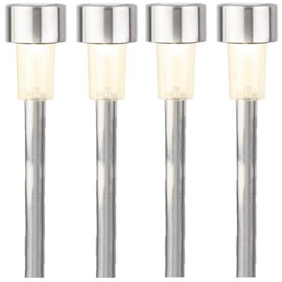 Lumineo Solar tuinlampen - 4x stuks - prikspots op zonne-energie - 24 cm