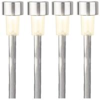Lumineo Solar tuinlampen - 4x stuks - prikspots op zonne-energie - 24 cm