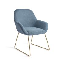 Jesper Home Eetkamerstoel 'Kushi' Slide Gold, kleur Ocean Eyes