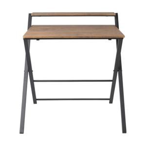 Inklapbaar bureau Leon - bruin/zwart - 84.5x81.5x70 cm