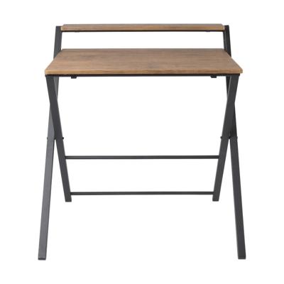 Inklapbaar bureau Leon - bruin/zwart - 84.5x81.5x70 cm