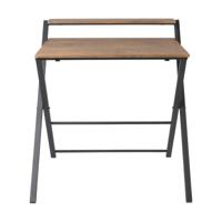 Inklapbaar bureau Leon - bruin/zwart - 84.5x81.5x70 cm