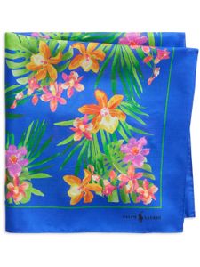 Polo Ralph Lauren foulard en soie à fleurs - Bleu