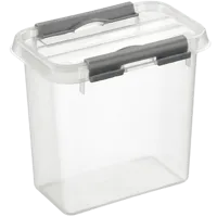 Sunware Q-line opbergbox 1,1L transp./metaal Sunware Q-line opbergbox 1,1L transp./metaal