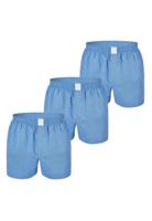 MG-1 MG-1 Heren Wijde Boxershorts Geweven Katoen Effen Lichtblauw 3-Pack