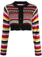 Molly Goddard cardigan en laine à coupe crop - Multicolore