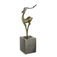 MODERNISTISCH BRONZEN BEELD VAN EEN ANTILOPE