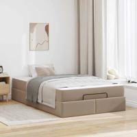 Bedframe met matras Cappuccino 120 x 190 cm Kunstleer