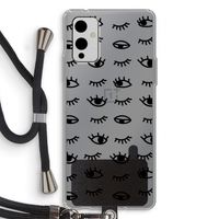Eye pattern #2: OnePlus 9 Transparant Hoesje met koord