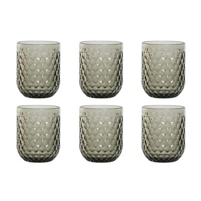 Glazenset Home ESPRIT Grijs Kristal 240 ml (6 Stuks)