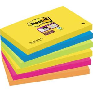 Post-it Plaknotitie 6556SR 127 mm x 76 mm Neon-groen, Neon-oranje, Ultrablauw, Ultra-geel, Ultra-roze 540 vellen