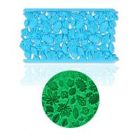 2 PC'S taart fondant tool hartvormige diamant textuur Plaid Overpass Quyi Seal Printing mal (Leaf cut schimmel 56004)