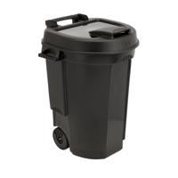 Afvalcontainer/kliko - zwart - 110 liter - 60 x 55 x 80 cm - huis/tuin afval scheiden