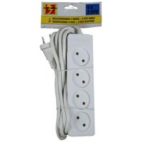 Benson Stekkerdoos - 4-voudig - wit - 3 meter aanloopsnoer