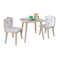 LiLuLa babykamer tafel en stoelen blauw. - thumbnail