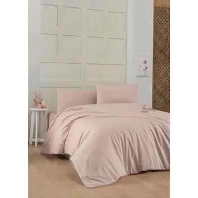 Beddengoedset - 1 dekbedovertrek 220 x 240 cm + 2 kussenslopen 60 x 60 cm - 100% versterkt katoen - Bruin