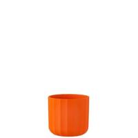 J-Line bloempot Summer - keramiek - oranje - small - 3 stuks