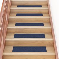 VidaXL 15 st trapmatten zelfklevend rechthoekig 76x20 cm blauw