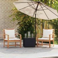Tuinstoelen 2 pcs Bruin 60 x 65 x 76.5 cm Massief teakhout