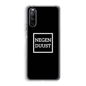 Negenduust black: Sony Xperia 10 III Transparant Hoesje