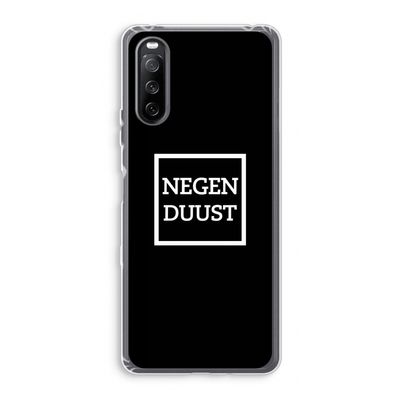 Negenduust black: Sony Xperia 10 III Transparant Hoesje