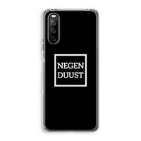 Negenduust black: Sony Xperia 10 III Transparant Hoesje
