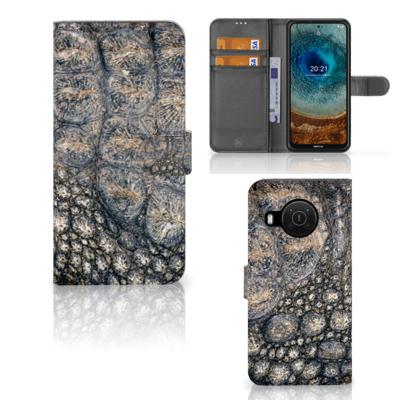Nokia X10 | Nokia X20 | Telefoonhoesje | Met pasjeshouder | Krokodillenprint