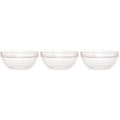Luminarc Salade schaal/slakom van glas - 3x - Dia 20 cm - Schalen en kommen - Keuken accessoires