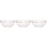 Luminarc Salade schaal/slakom van glas - 3x - Dia 20 cm - Schalen en kommen - Keuken accessoires