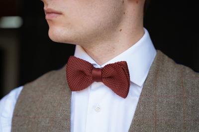 Luxe Vlinderdas | Roestbruin | Gebreid | Elegante Vlinderdas Voor Mannen | Peaky Blinders Luxe Vlinderdas | Roestbruin | Gebreid | Elegante Vlinderdas Voor Mannen | Peaky Blinders