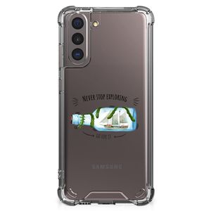 Samsung Galaxy S21 Stevig Bumper Hoesje Boho Bottle