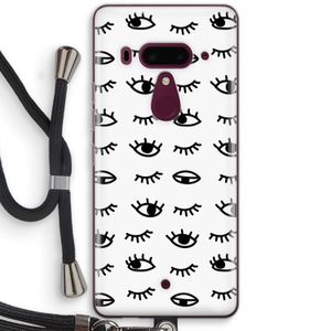Eye pattern #2: HTC U12+ Transparant Hoesje met koord