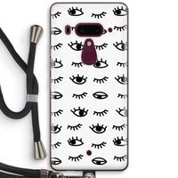 Eye pattern #2: HTC U12+ Transparant Hoesje met koord