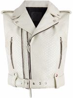 Giuseppe Zanotti veste de moto Amelia sans manches - Blanc