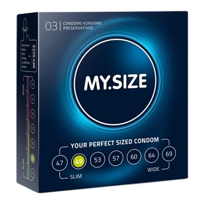 My Size - Natural Latex Condom 49 Width 3 St.