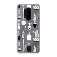 Cactusmotief: OnePlus 8 Pro Transparant Hoesje
