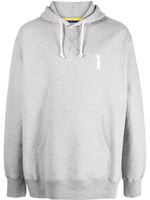 Junya Watanabe MAN hoodie en coton à broderies - Gris