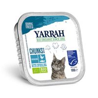 Yarrah - Chunks Kat Kuipje met Kip & Vis Bio - 16 x 100 g - thumbnail