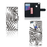 Huawei P8 Lite 2017 Hoesje Leaves Grey - thumbnail