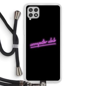 Vice Black: Samsung Galaxy A22 4G Transparant Hoesje met koord