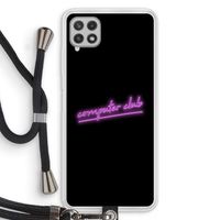 Vice Black: Samsung Galaxy A22 4G Transparant Hoesje met koord