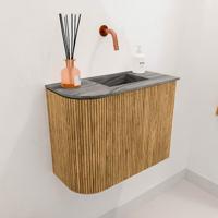 Toiletmeubel Mondiaz Joya Dlux | 51.6 cm | Meubelkleur Oak | Faye wastafel Sombra Wasbak Rechts | Zonder kraangat(en) Toiletmeubel Mondiaz Joya Dlux | 51.6 cm | Meubelkleur Oak | Faye wastafel Sombra Wasbak Rechts | Zonder kraangat(en)