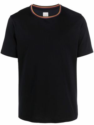 Paul Smith t-shirt à bords rayés - Noir