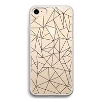 Geometrische lijnen zwart: iPhone 7 Transparant Hoesje