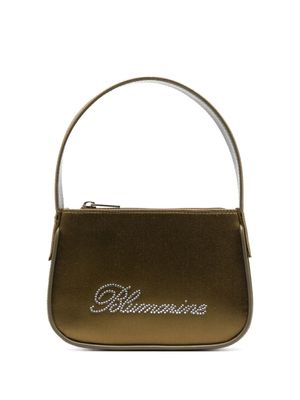 Blumarine mini sac satiné à ornements strassés - Vert