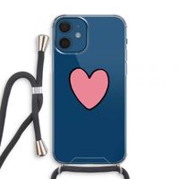 Hartje: iPhone 12 mini Transparant Hoesje met koord