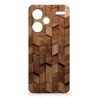 Bumper Hoesje voor Xiaomi Redmi Note 13 Pro Plus Wooden Cubes