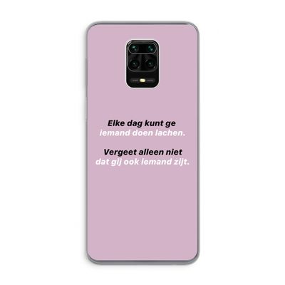 gij zijt ook iemand: Xiaomi Redmi Note 9 Pro Transparant Hoesje