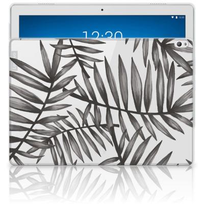 Lenovo Tab P10 | Siliconen hoesje | Leaves Grey Lenovo Tab P10 | Siliconen hoesje | Leaves Grey
